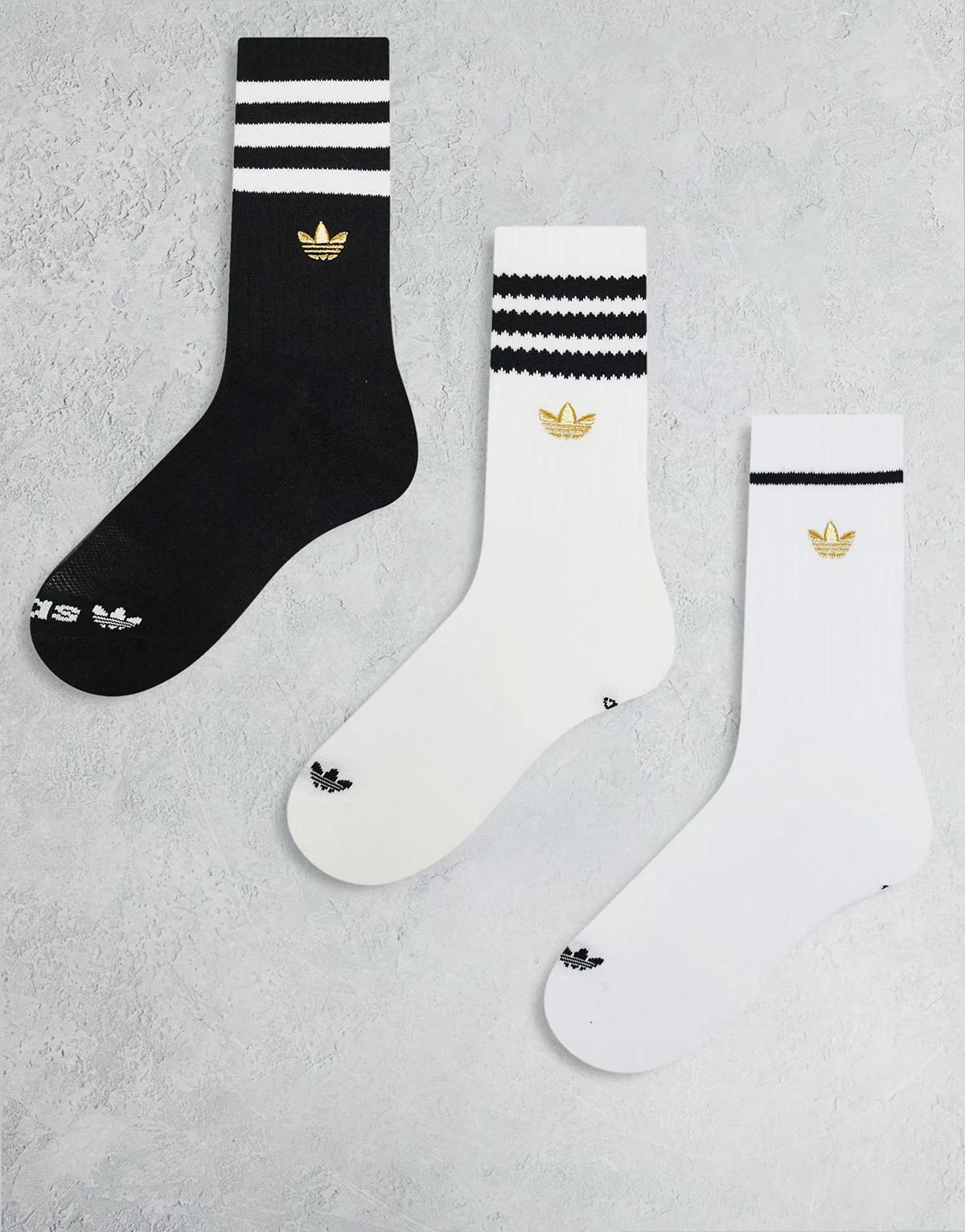 Limited Roller 3-pack crew socks in multi