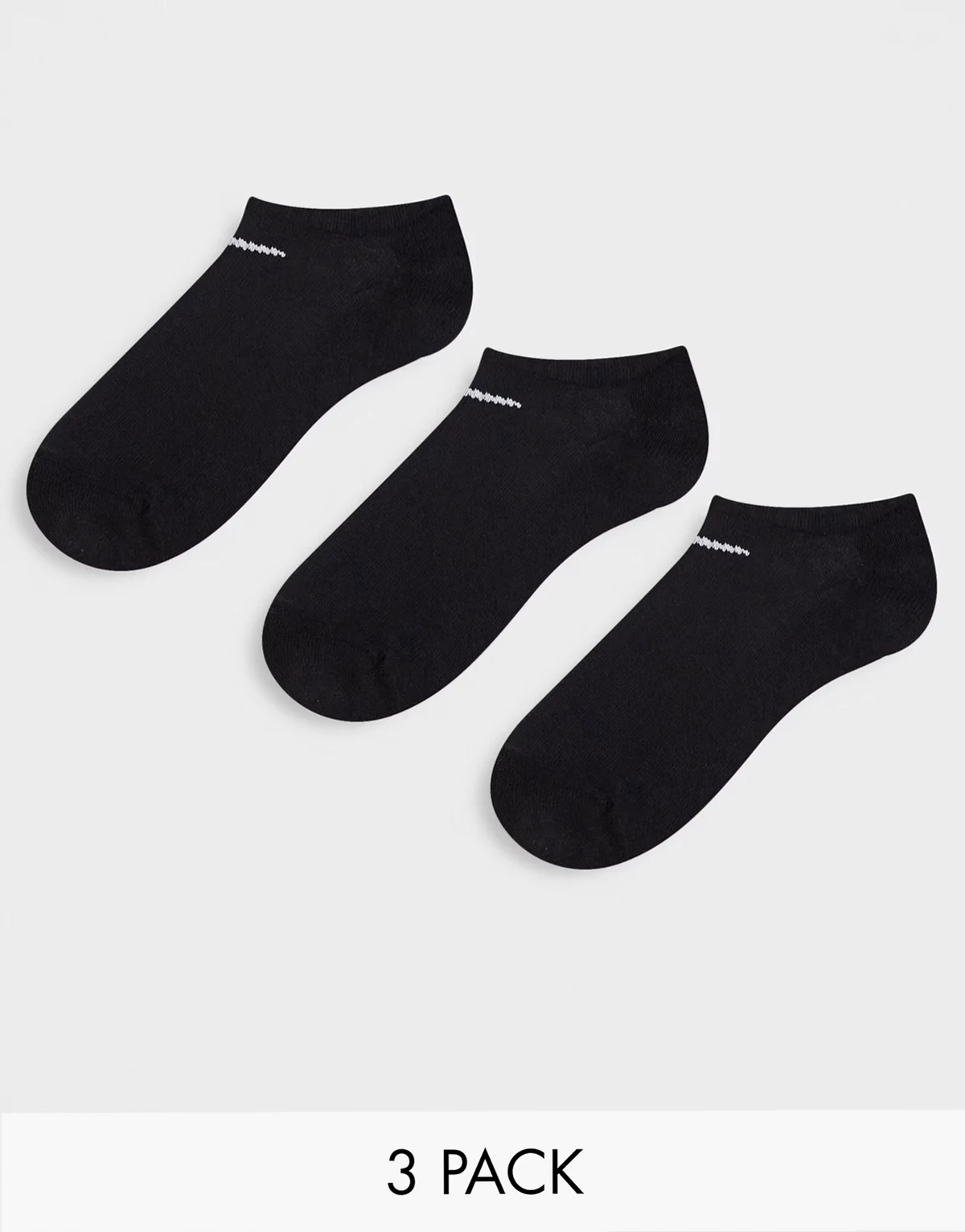 Everyday Cushioned 3 pack sneaker sock in black