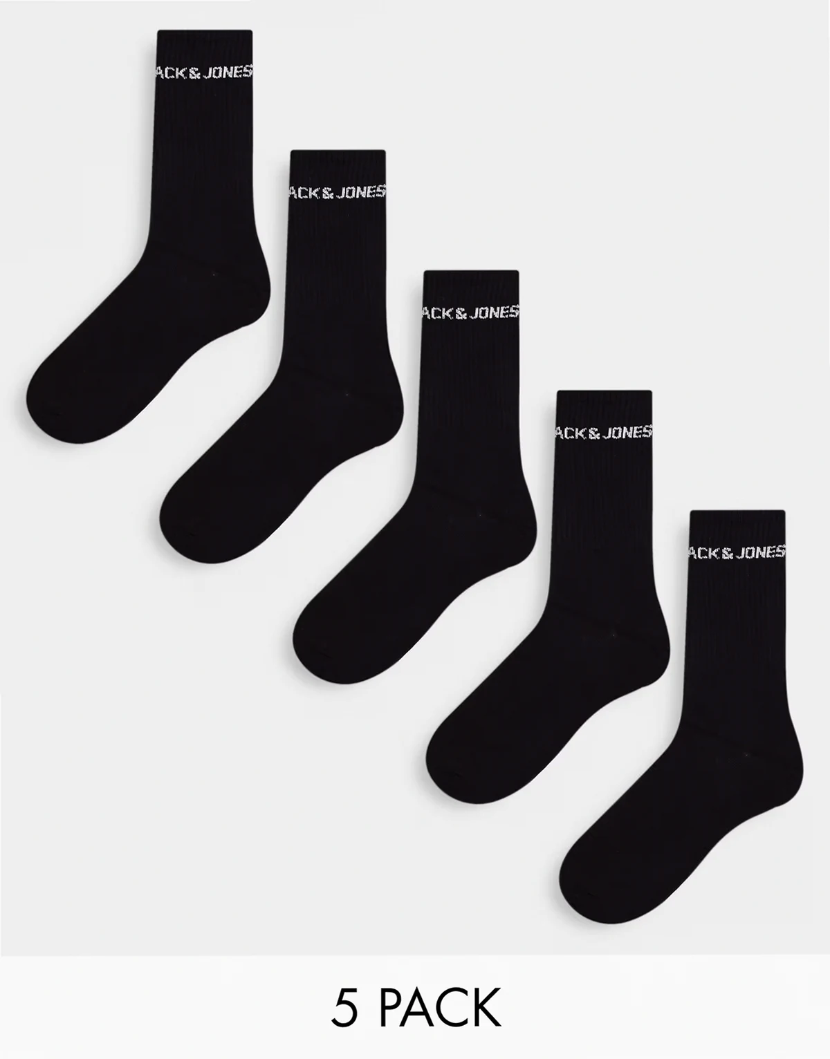 – 5er-Pack Sportsocken mit Logo in Schwarz
