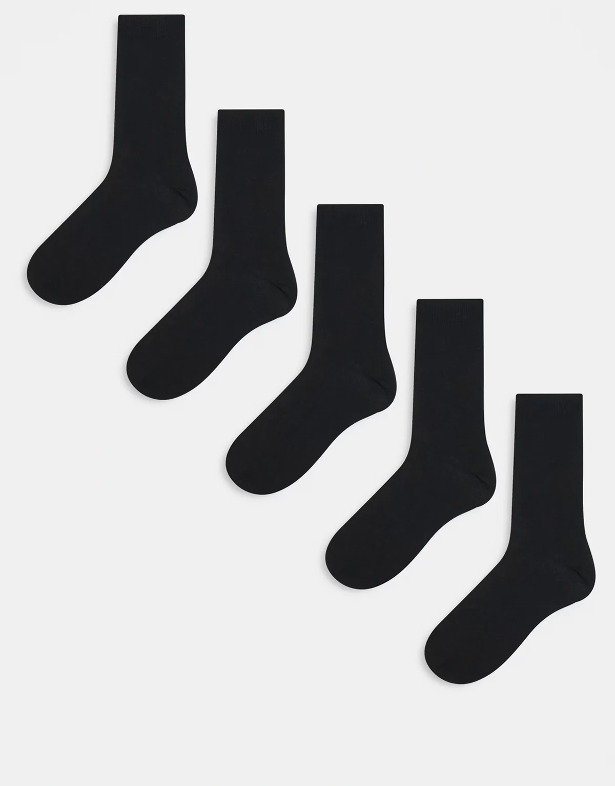 – 5er-Pack Socken mit hohem Baumwollanteil in Schwarz