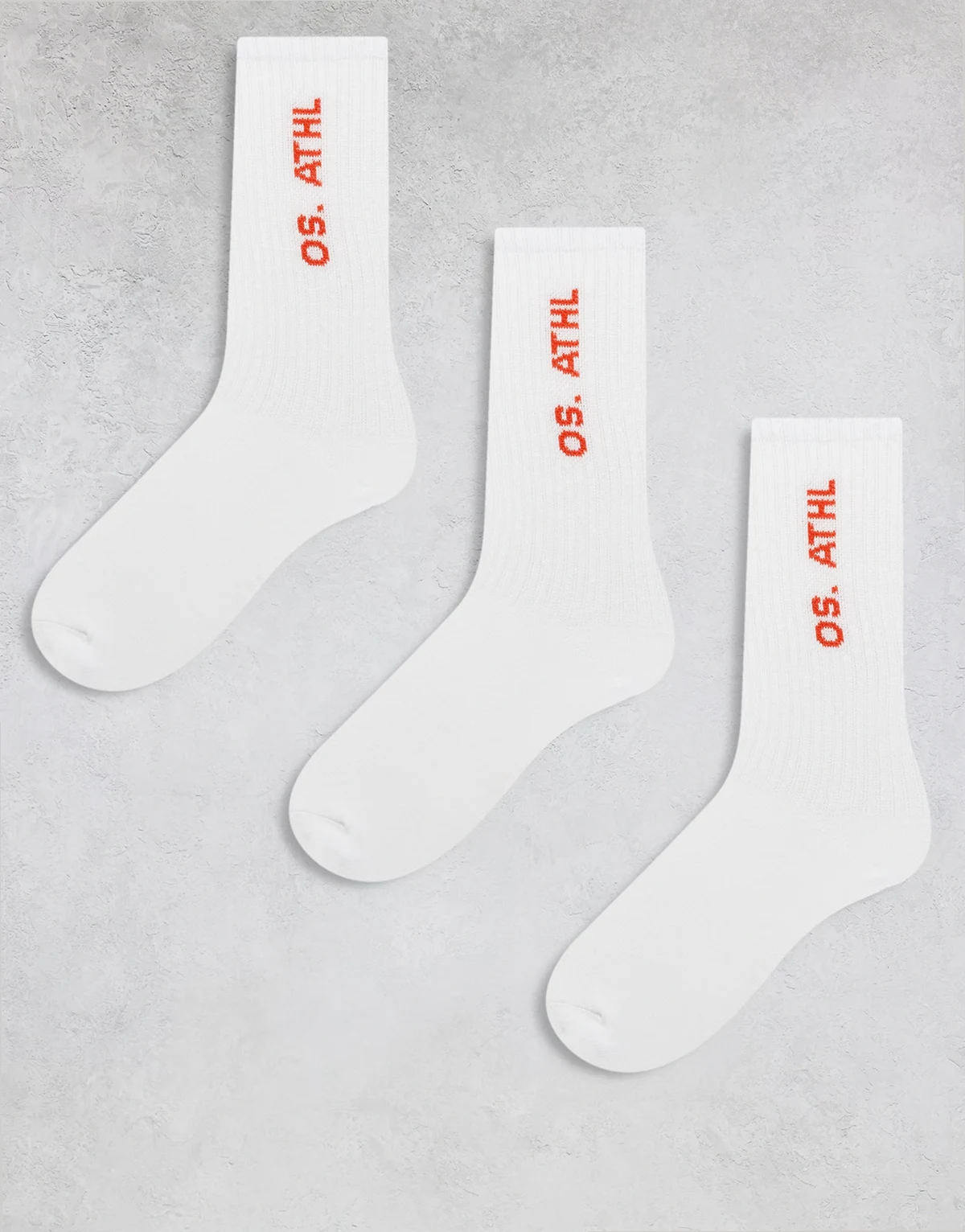 – 3er-Pack Tennissocken mit Text in Rot
