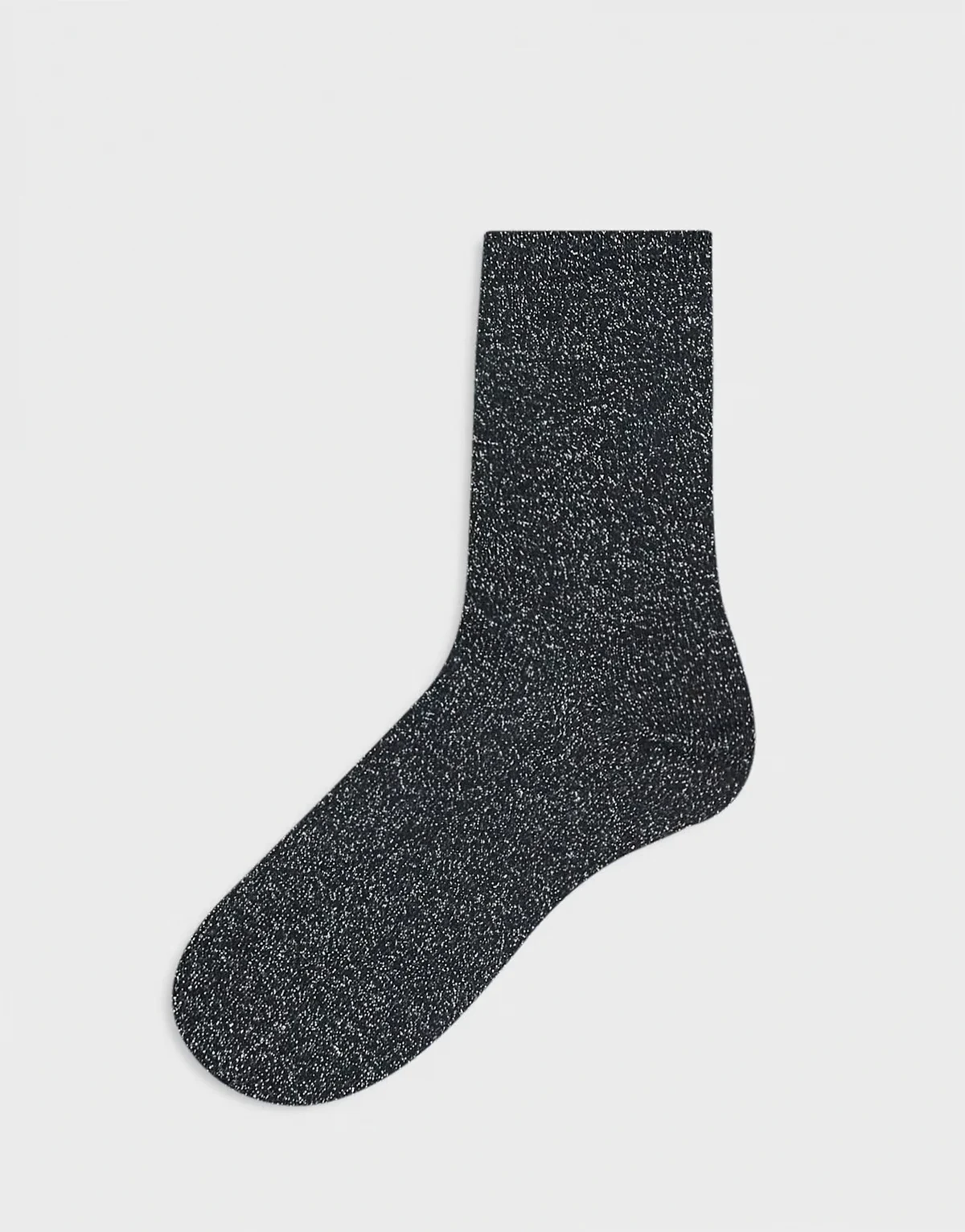 – Schwarze Knöchelsöckchen mit Glitzerpartikeln