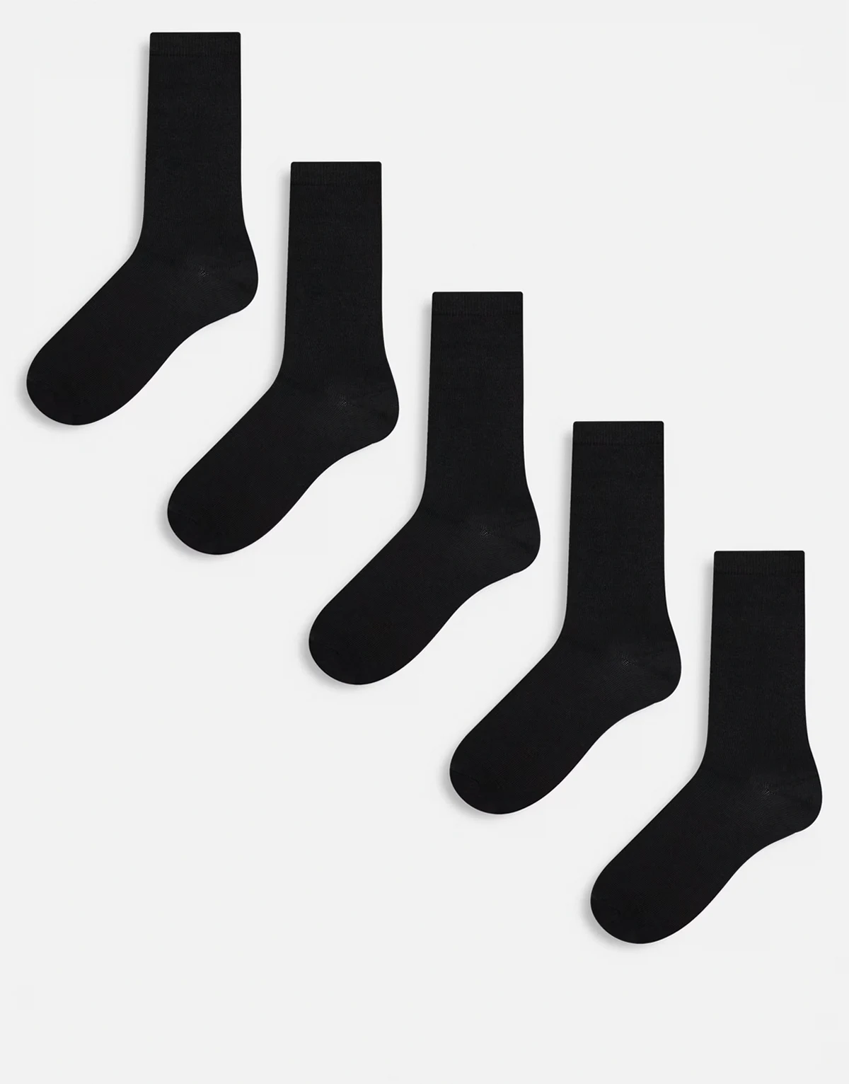 – 5er-Pack Socken in Schwarz