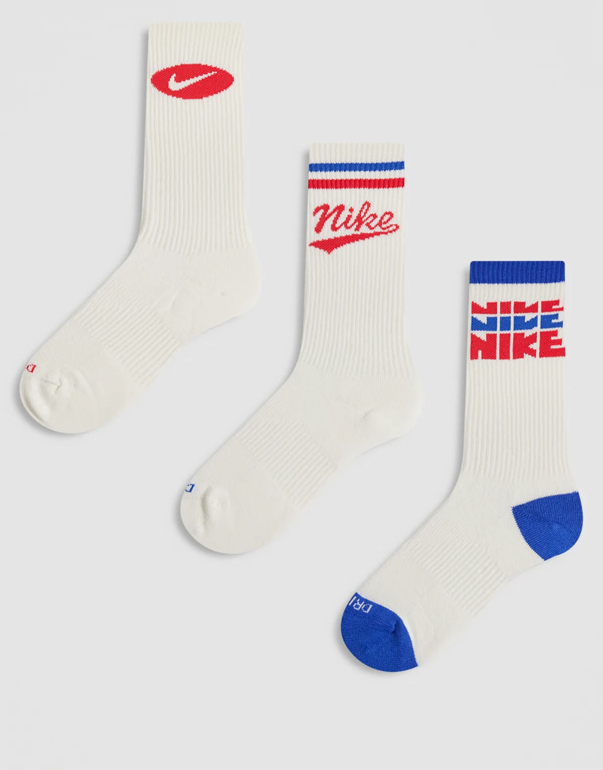 Crew 3 pack socks with heritage logos