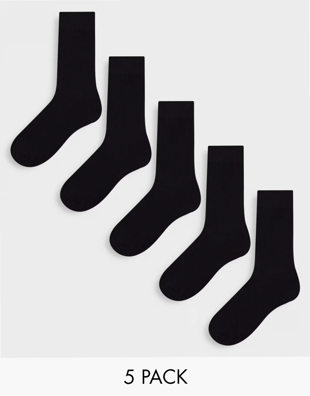 – 5er Packung schwarze Socken