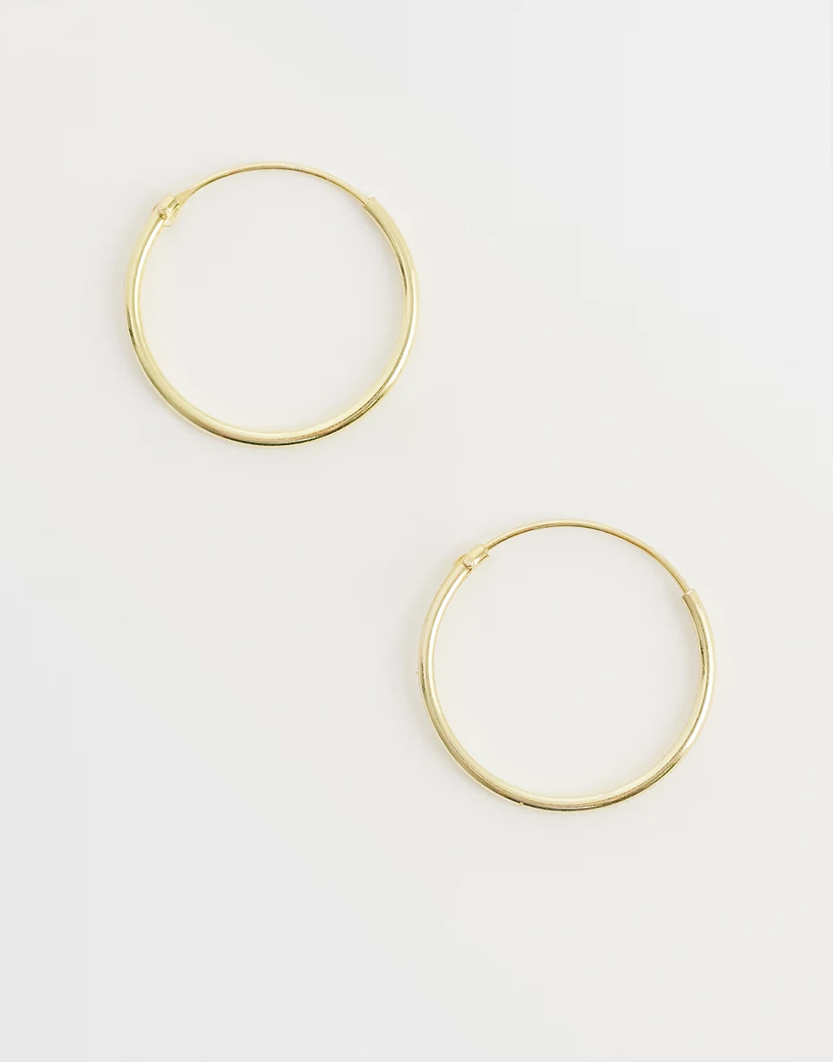 gold plated 18mm hoop earrings