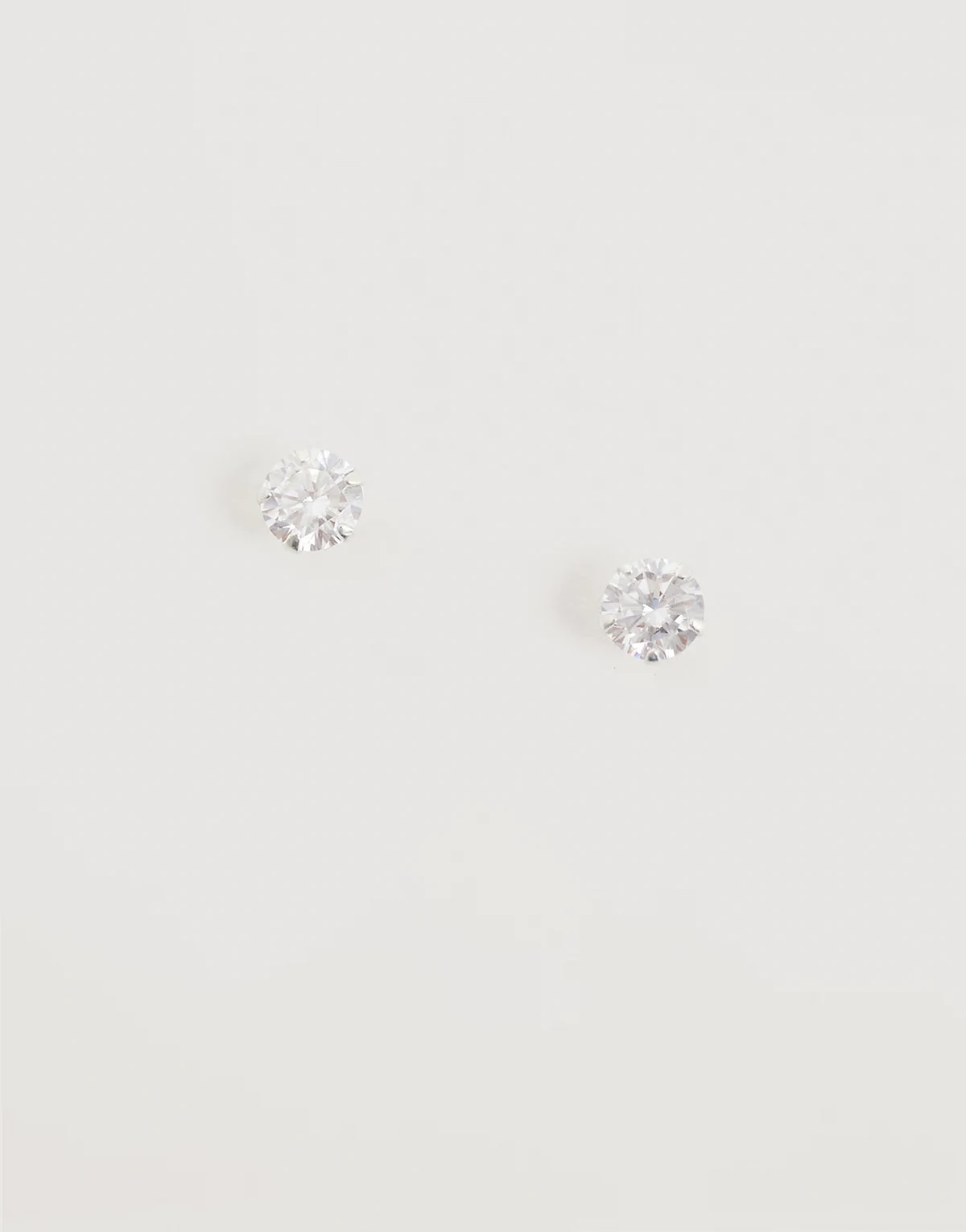 5mm gemset round stud earrings in sterling silver