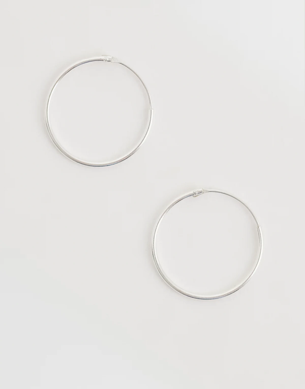 18mm hoop earrings in sterling silver