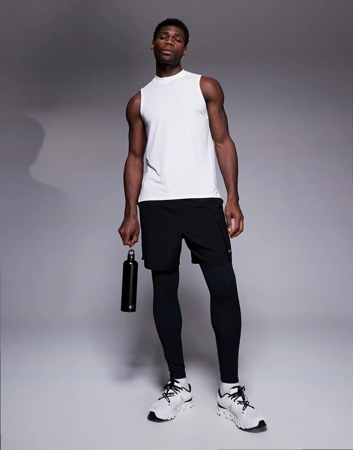 quick dry performance jersey training tank top in white