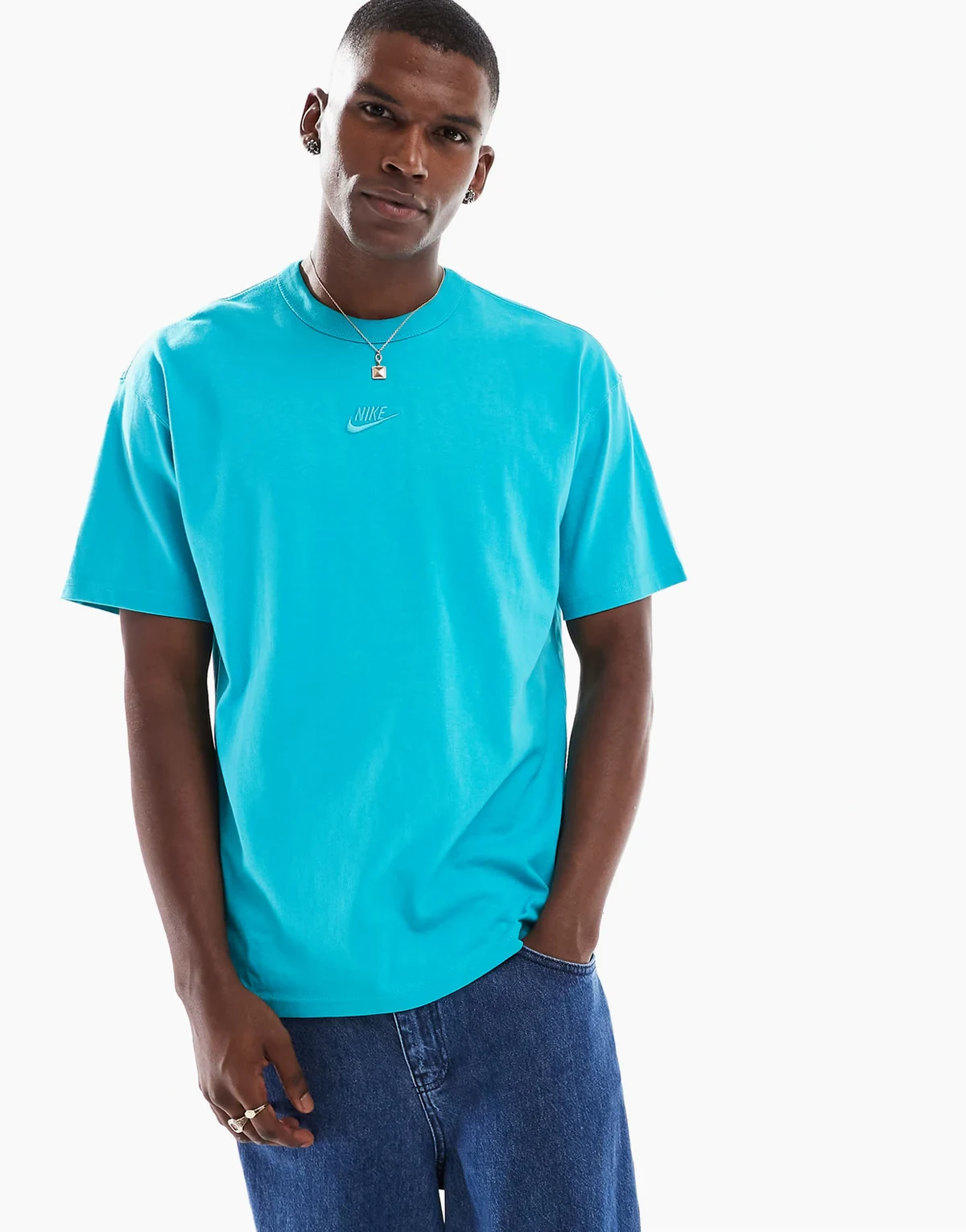 Premium Essentials oversized T-shirt in teal