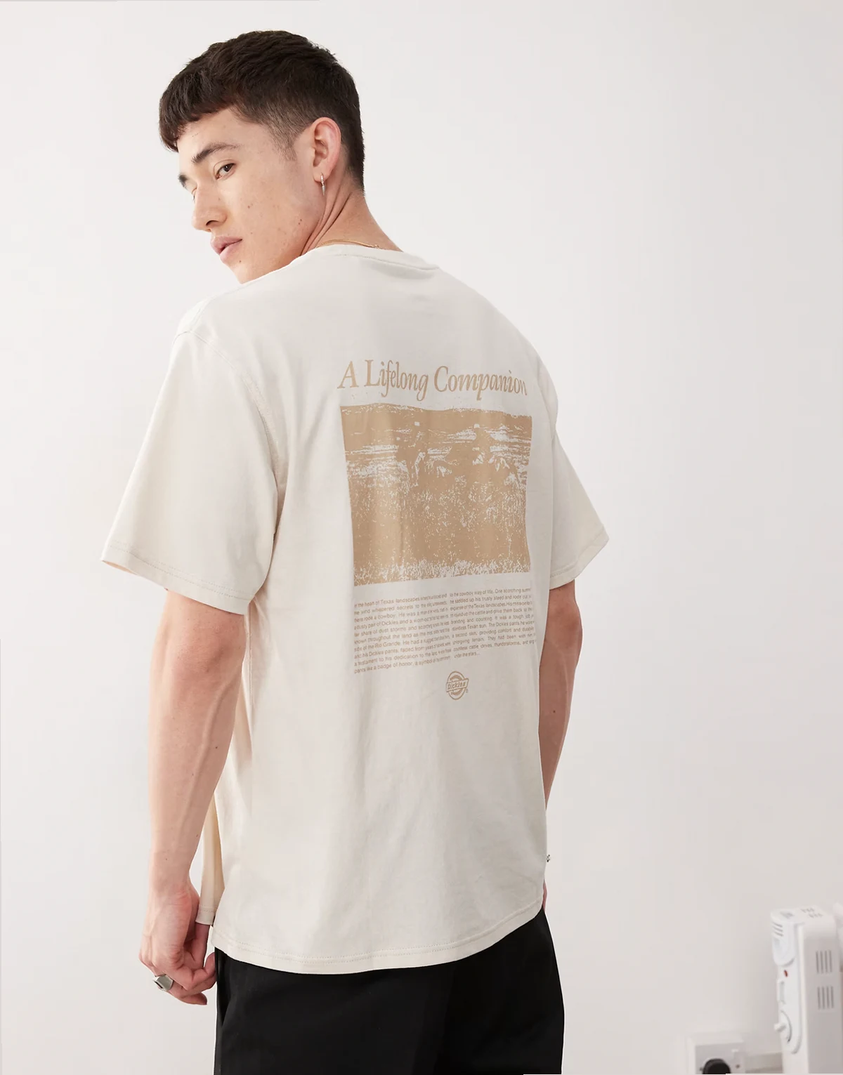 companion script t-shirt in cream