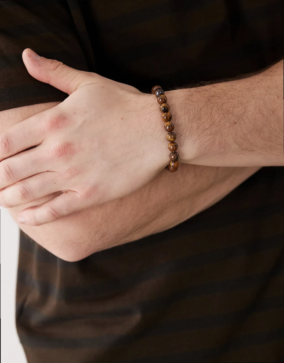 beaded bracelet in brown