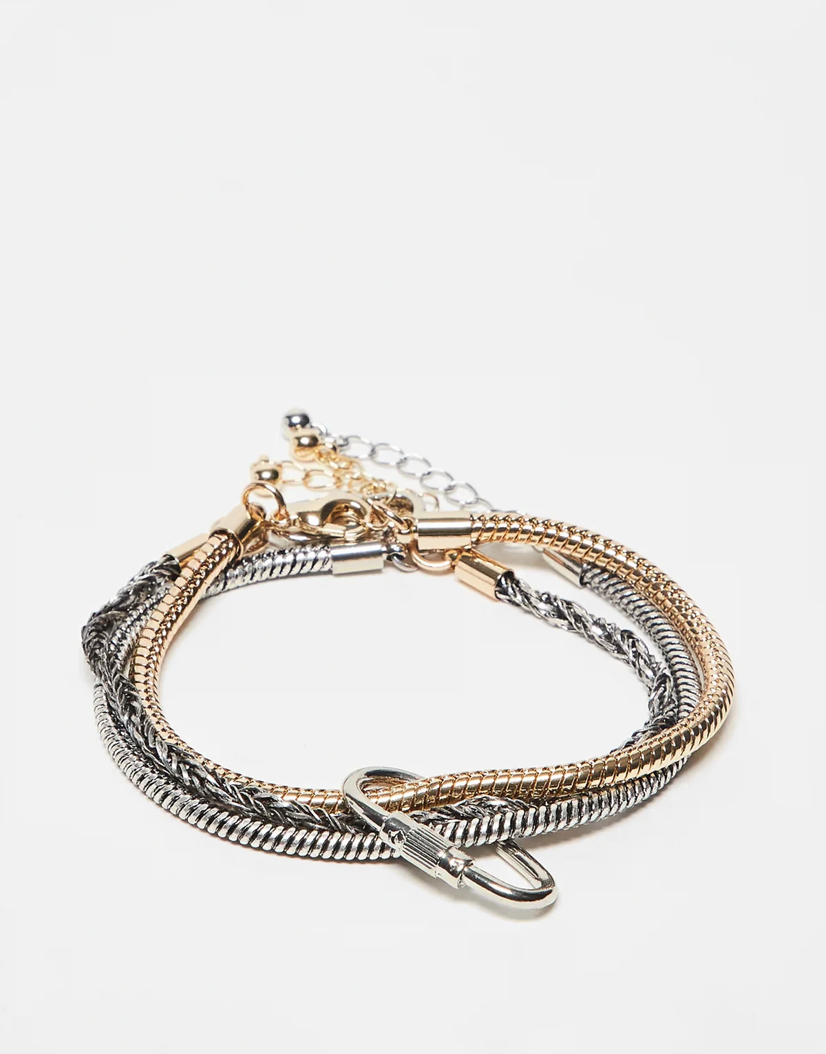 – Zestaw bransoletek unisex z mieszanych metali
