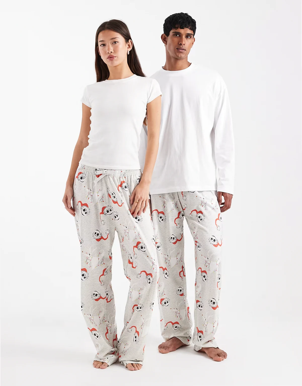 lounge bottoms with Disney's Nightmare Before Christmas graphic in blue