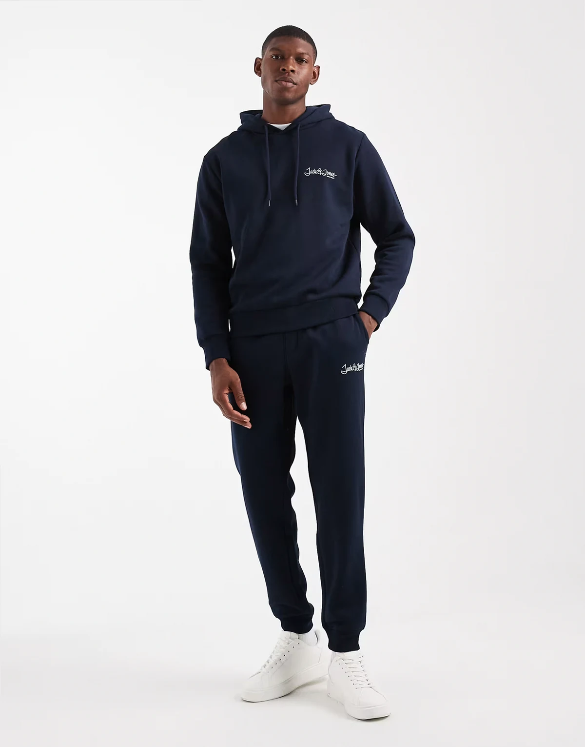 – Oversize-Set aus Kapuzenpullover und Jogginghose in Marineblau mit Logo