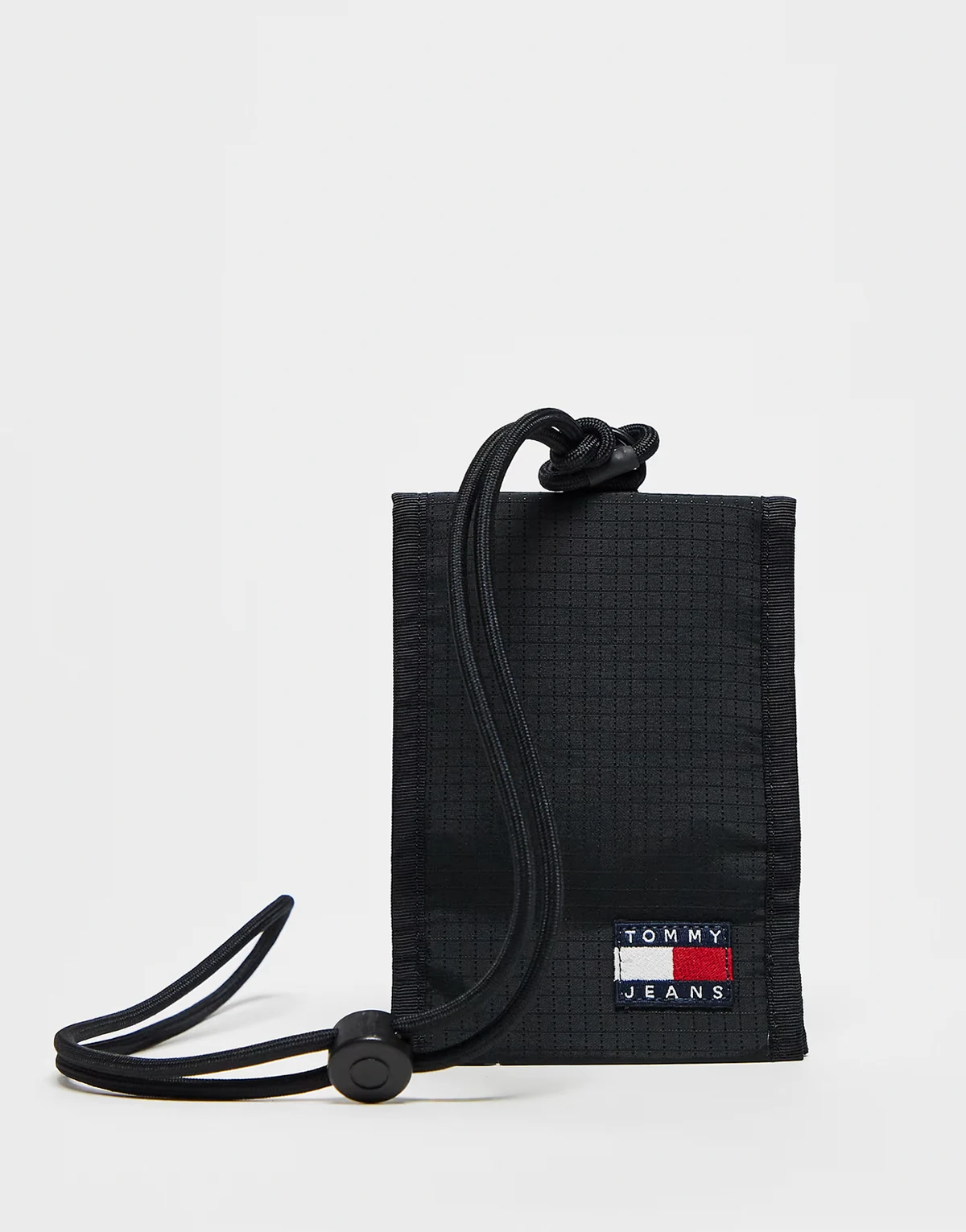 timeless card holder with strap in black
