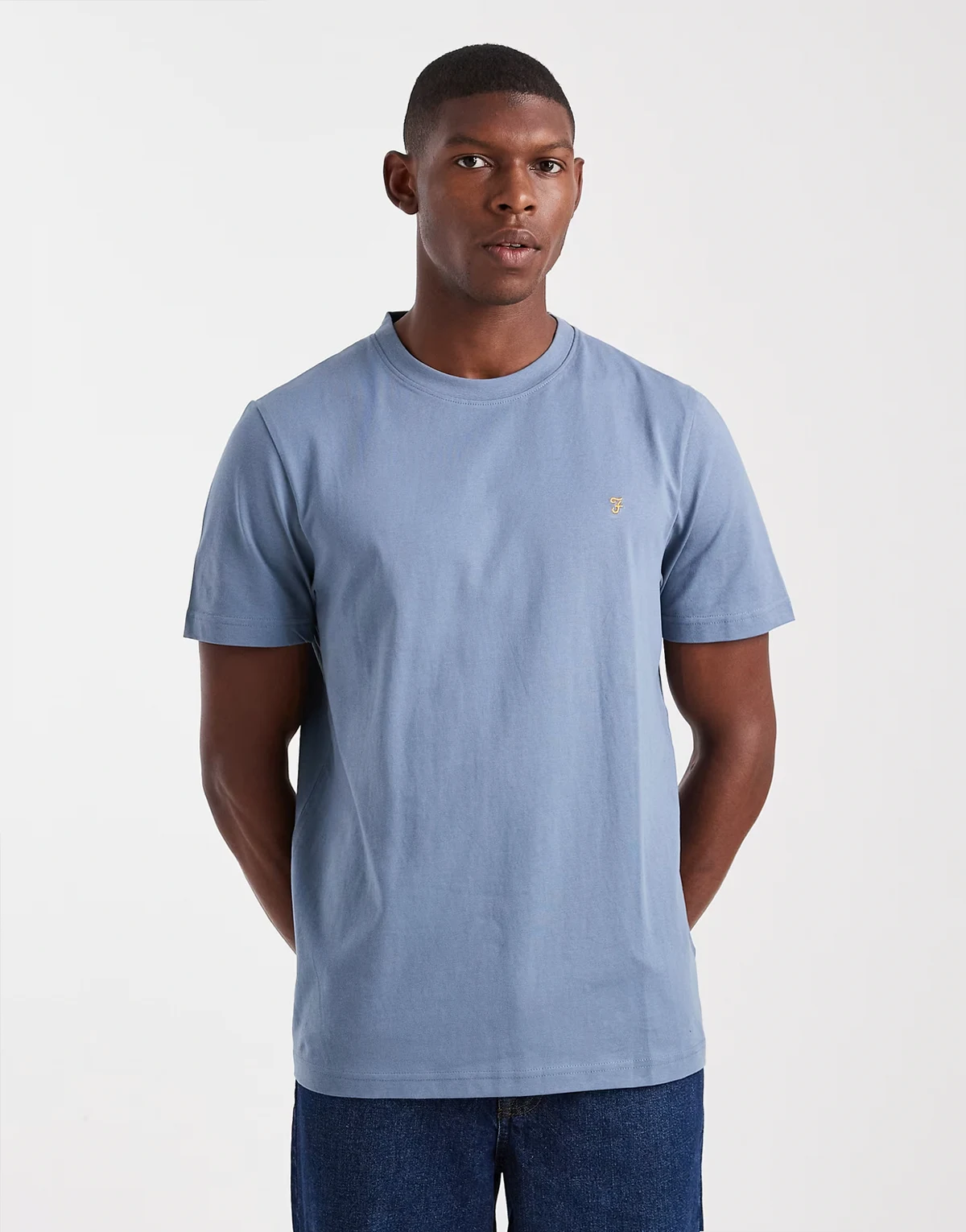 Danny regular short sleeve T-shirt in light blue