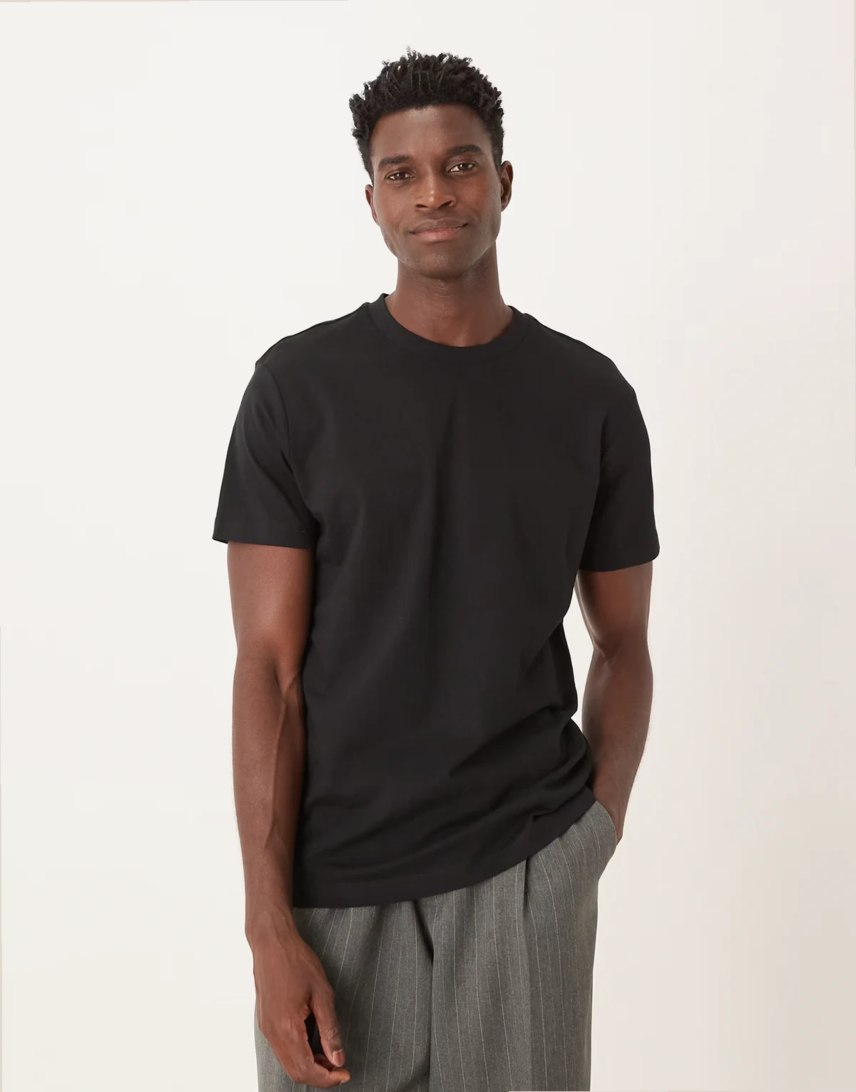 – T-Shirt aus 100% Baumwolle in Schwarz
