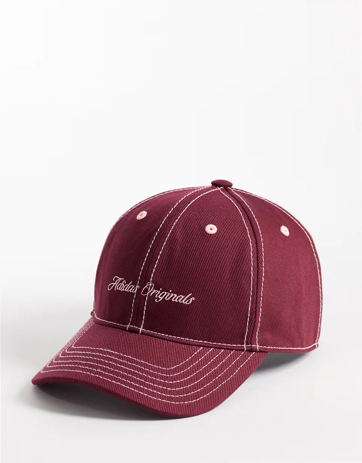 Signature Strapback cap in burgundy