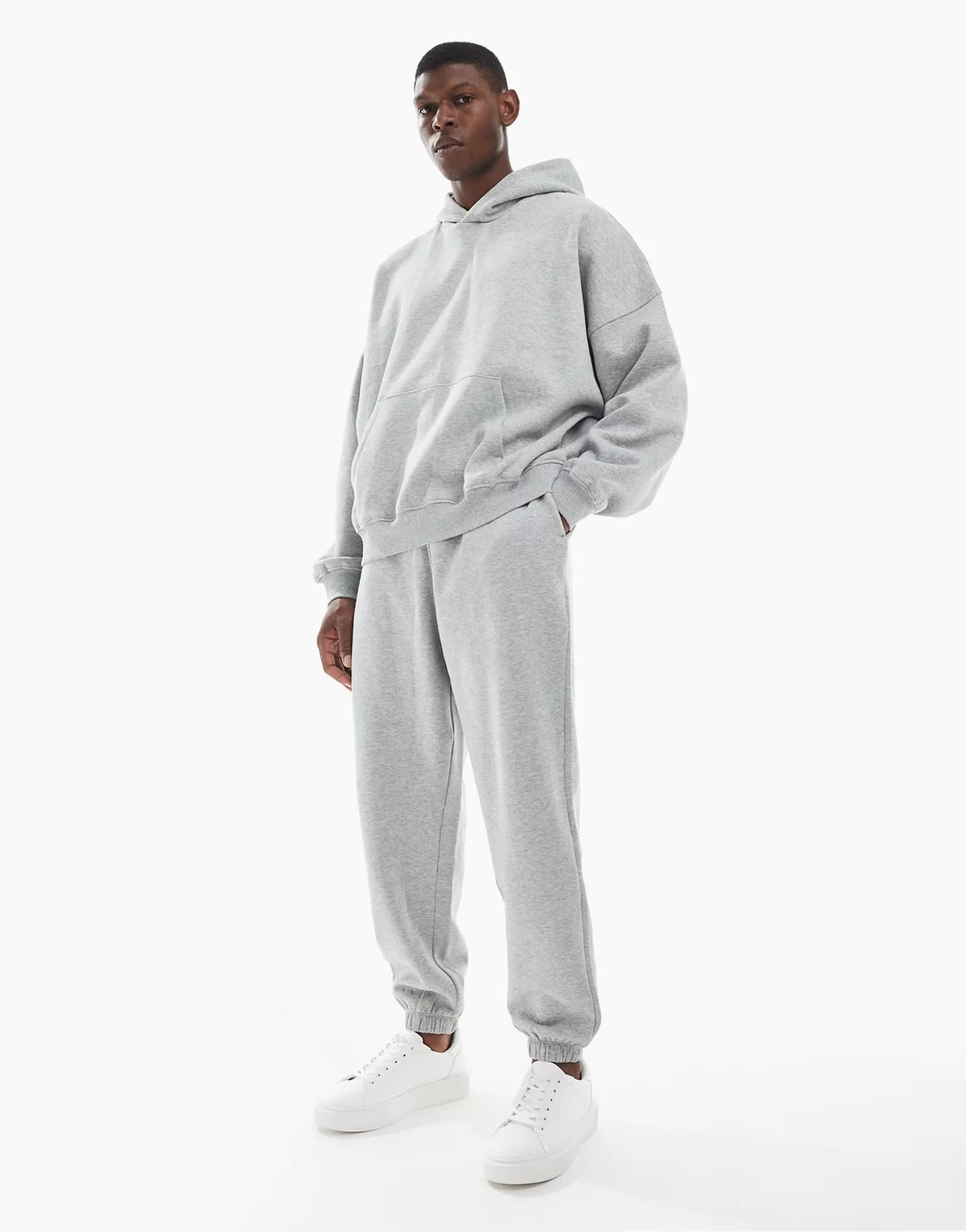 essentials oversized fit sweatpants in heather gray