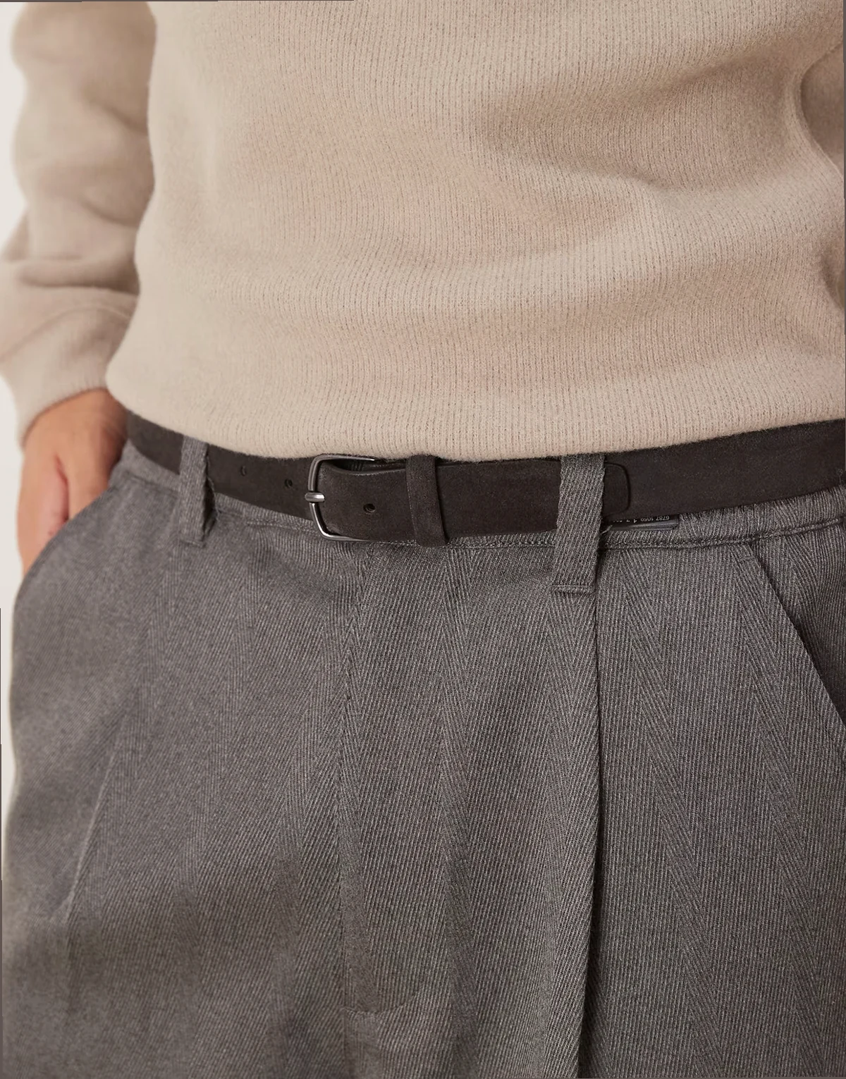 – Classic – Brązowy skórzany pasek