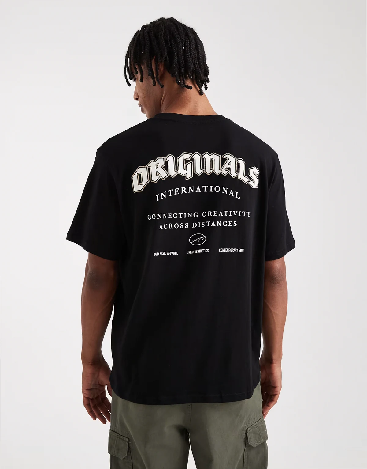 oversize T-shirt with originals print in black