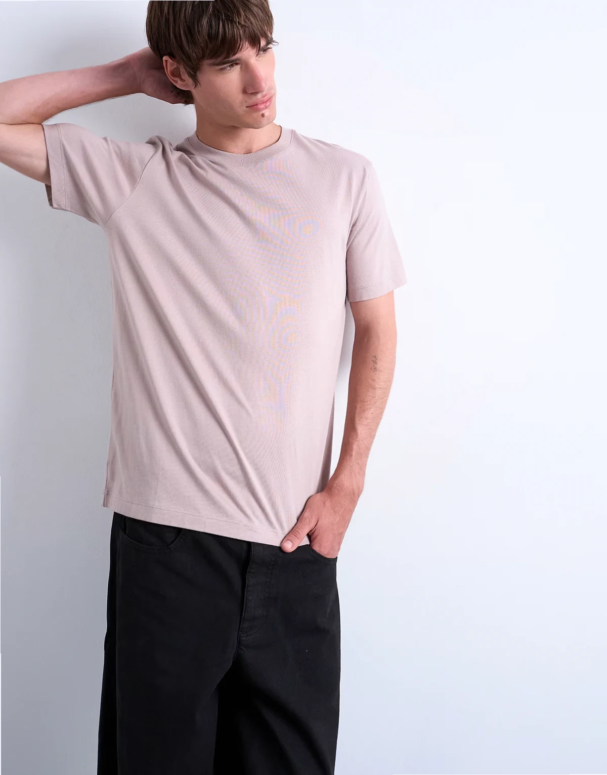 – Szaroróżowy klasyczny T-shirt