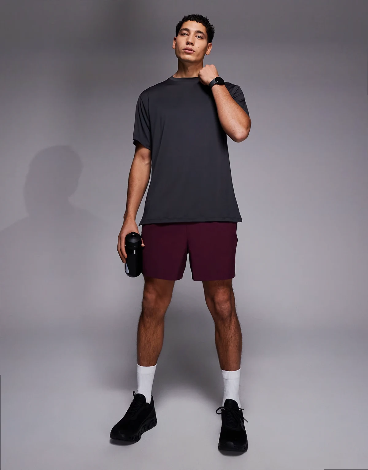 Icon quick dry mesh training T-shirt in charcoal