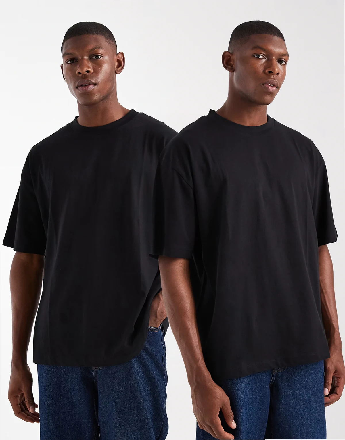 – Zestaw 2 czarnych T-shirtów oversize