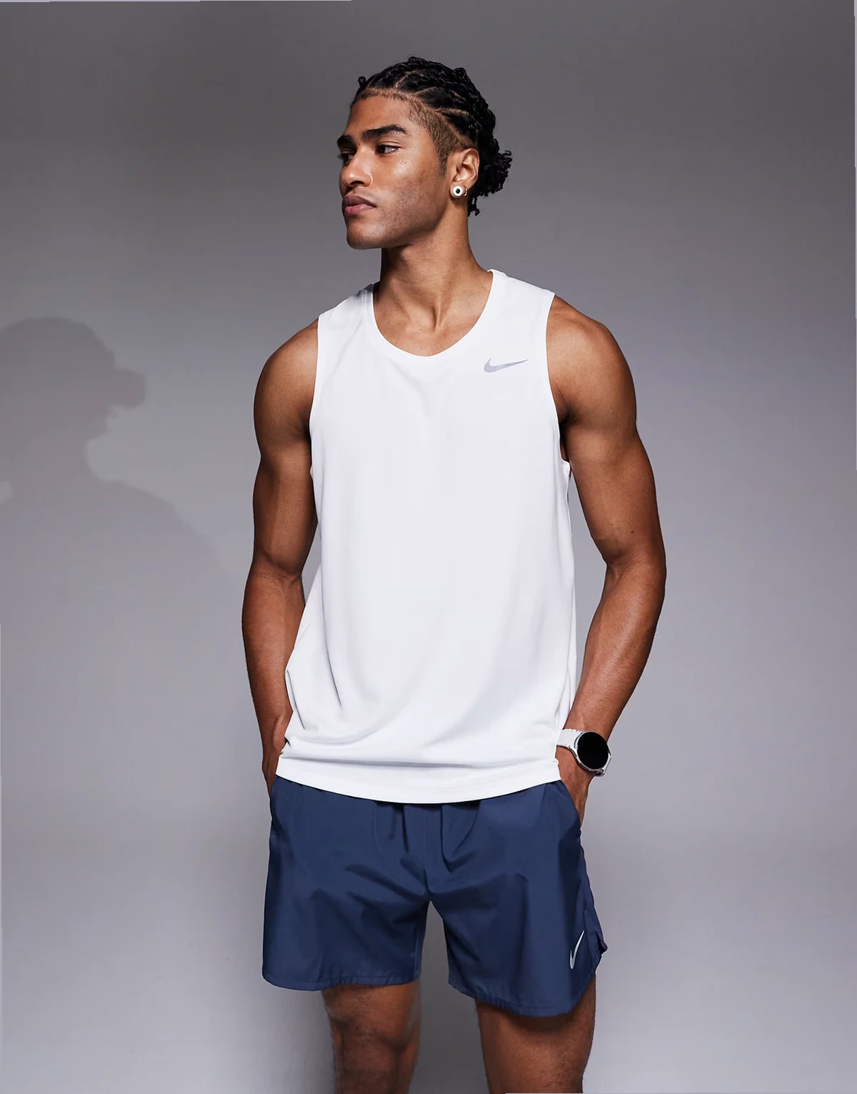 Dri-Fit Miler tank in white
