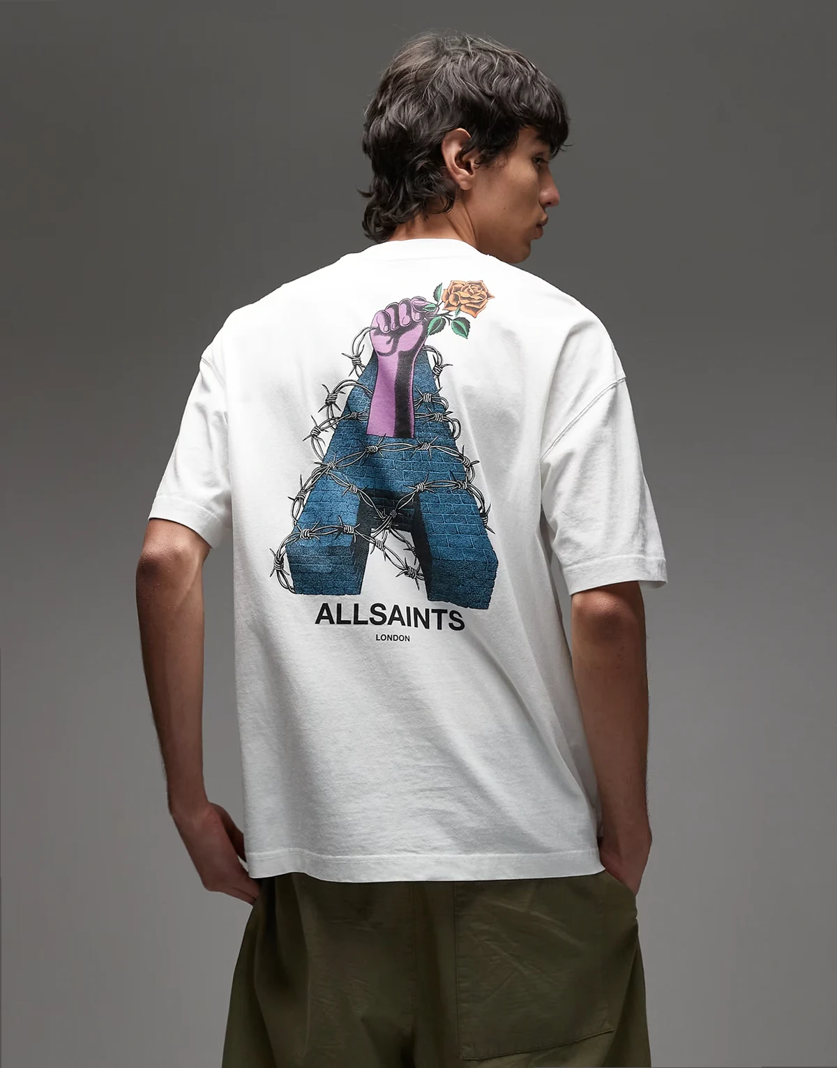 – Defiance – Biały T-shirt z grafiką