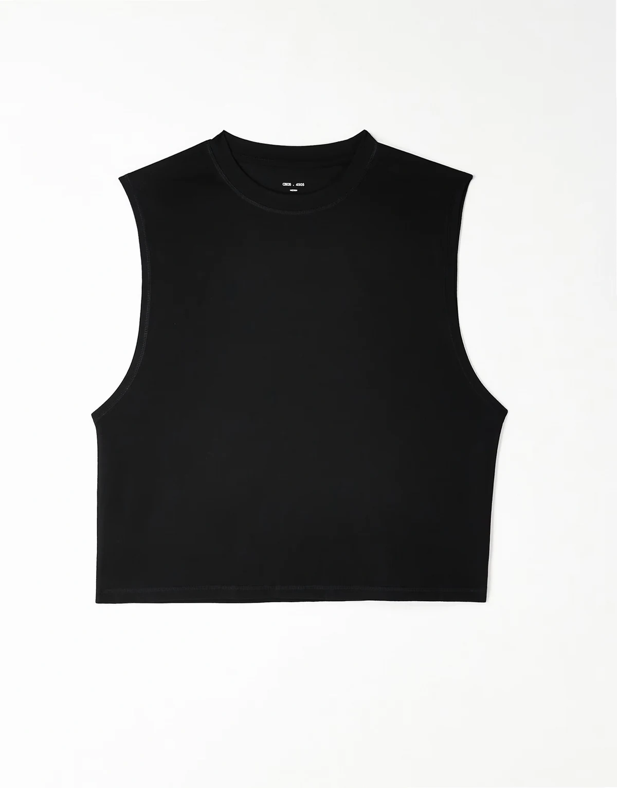 quick dry mesh cropped training tank in black