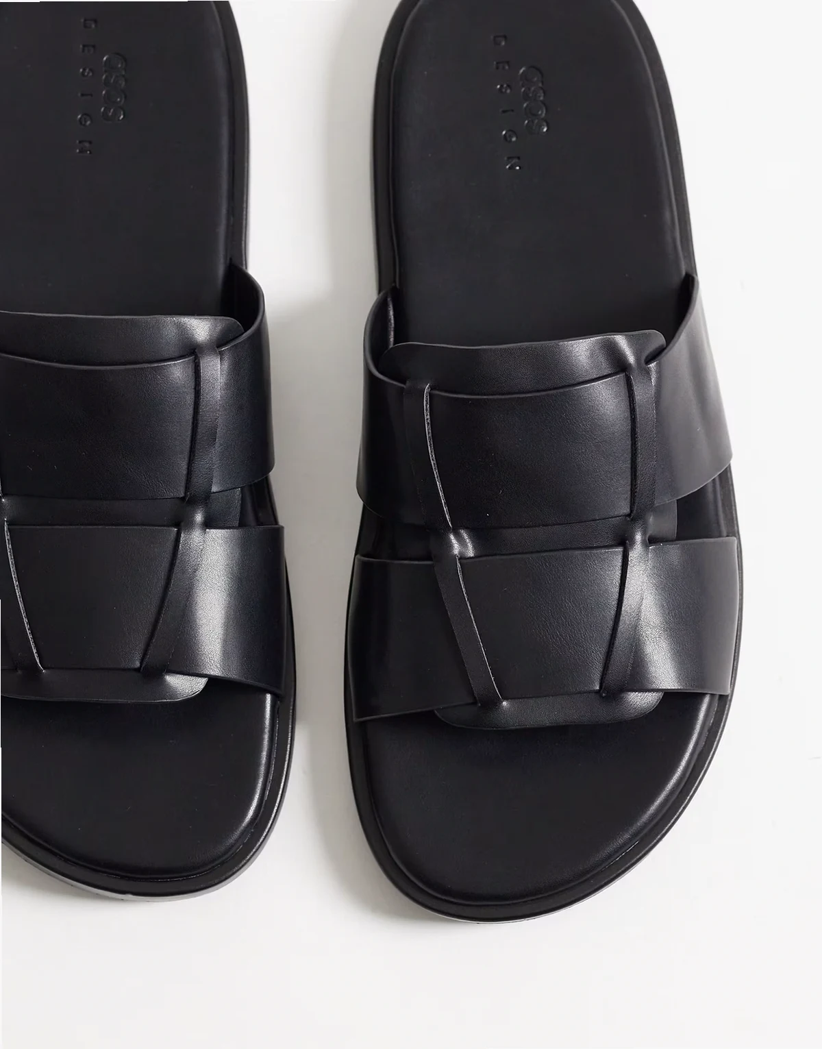 sandal slides in black