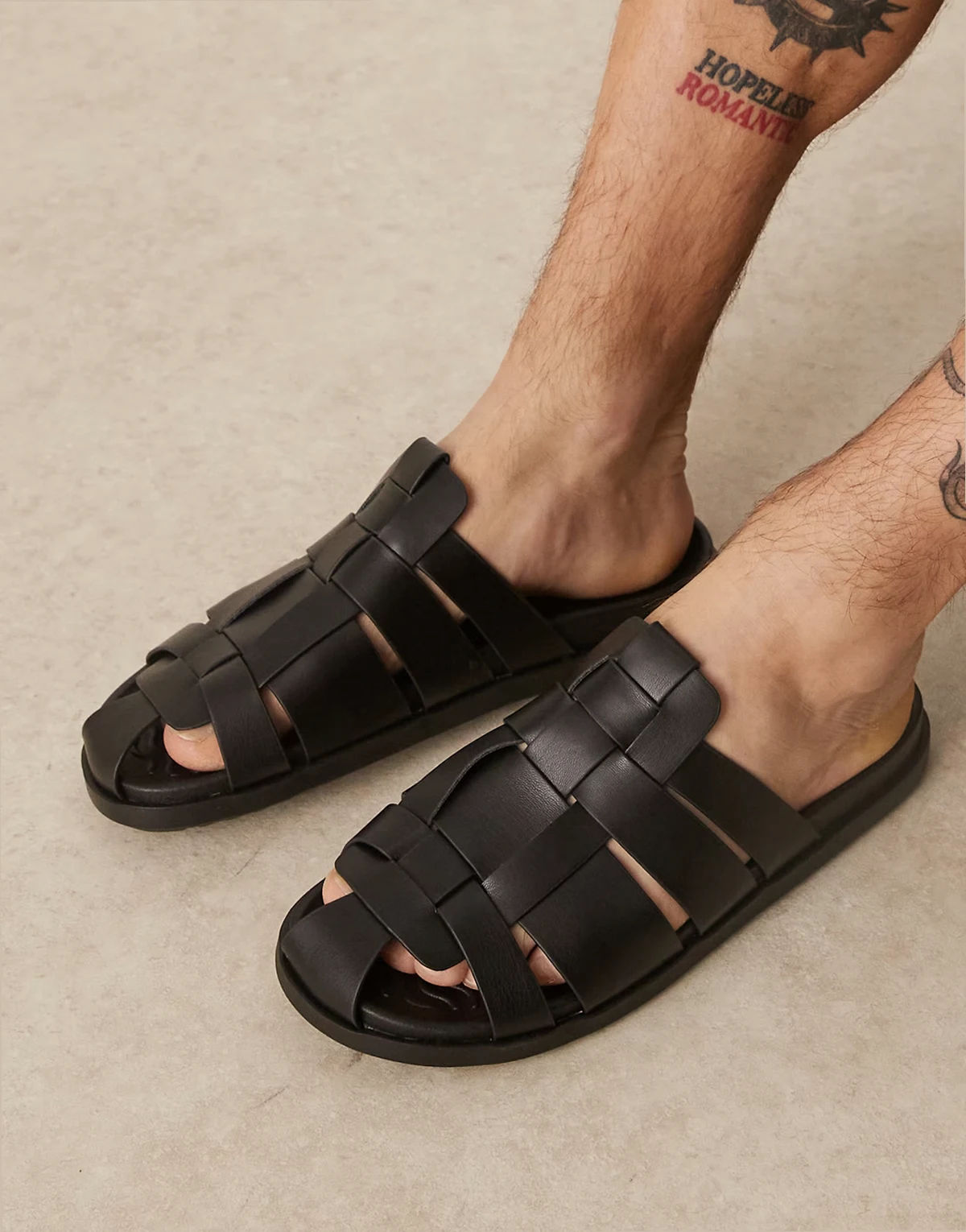 – Fisherman – Schwarze Mules-Sandalen