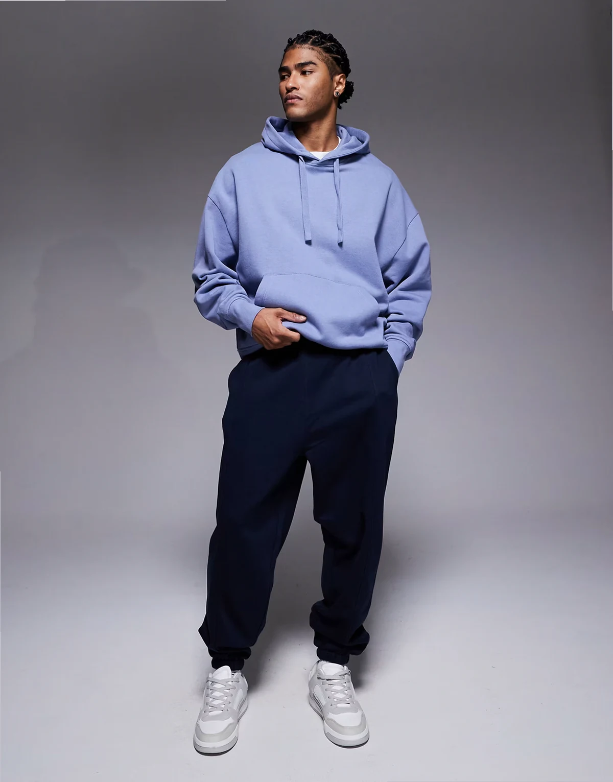 oversized sweatpants in navy