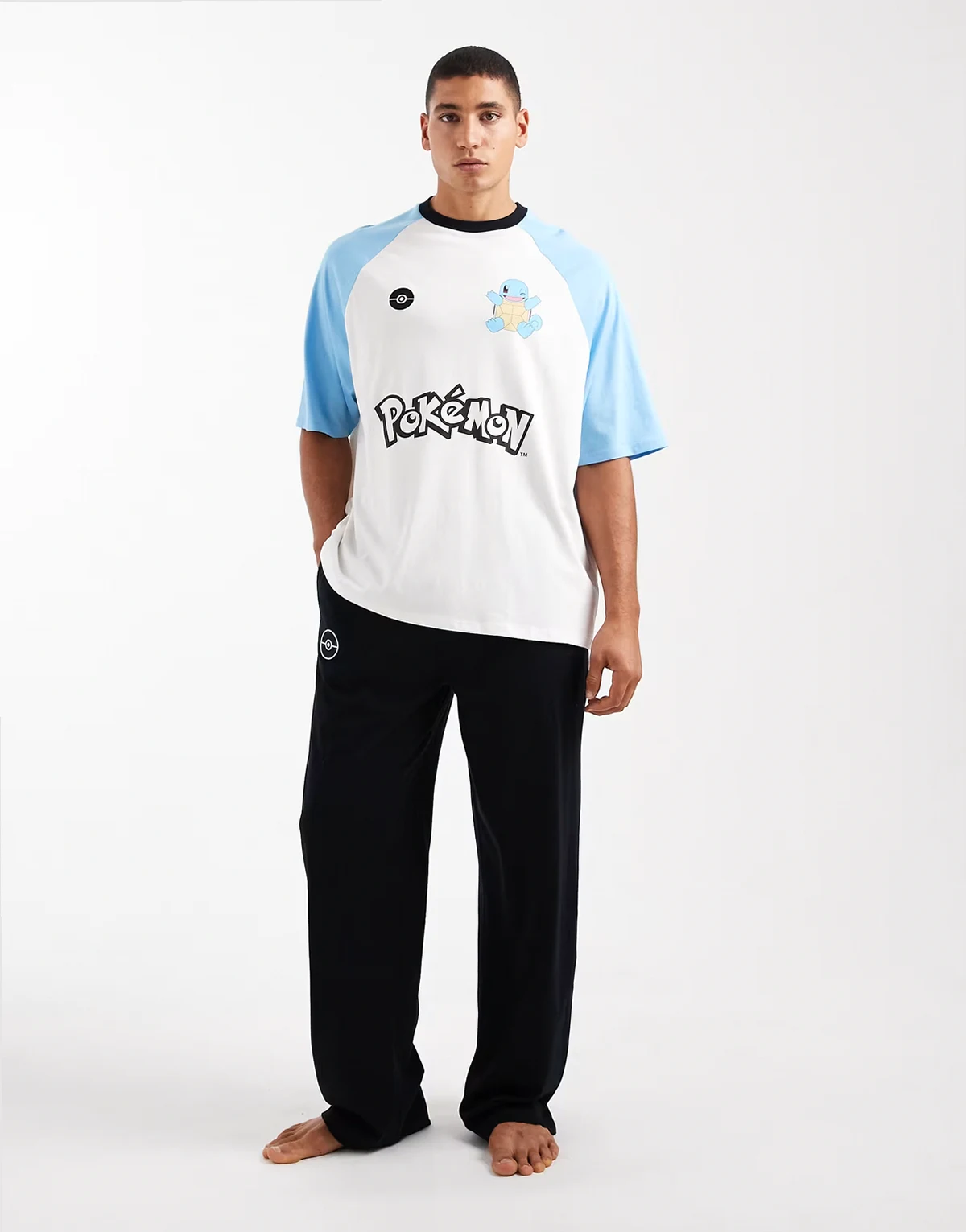 pajama set with Pokémon Squirtle graphic in blue