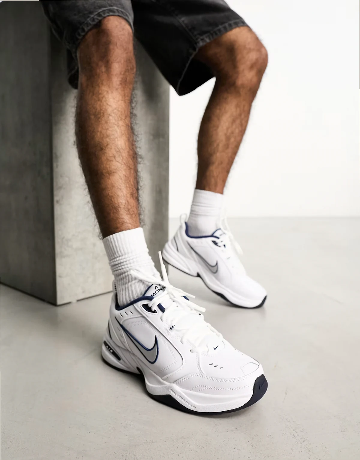 Nike Air Monarch IV sneakers in white