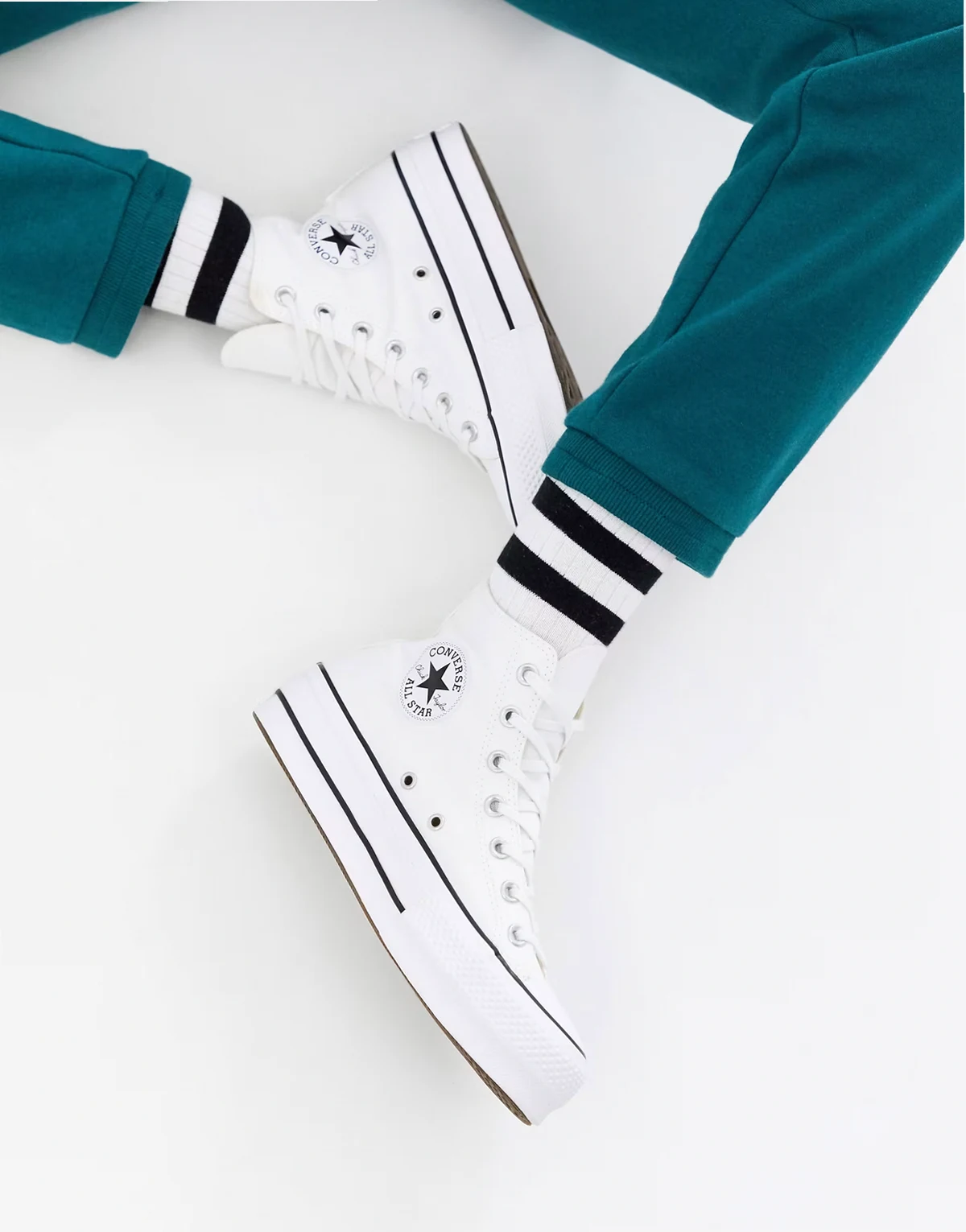 Chuck Taylor All Star Hi Lift platform sneakers in white