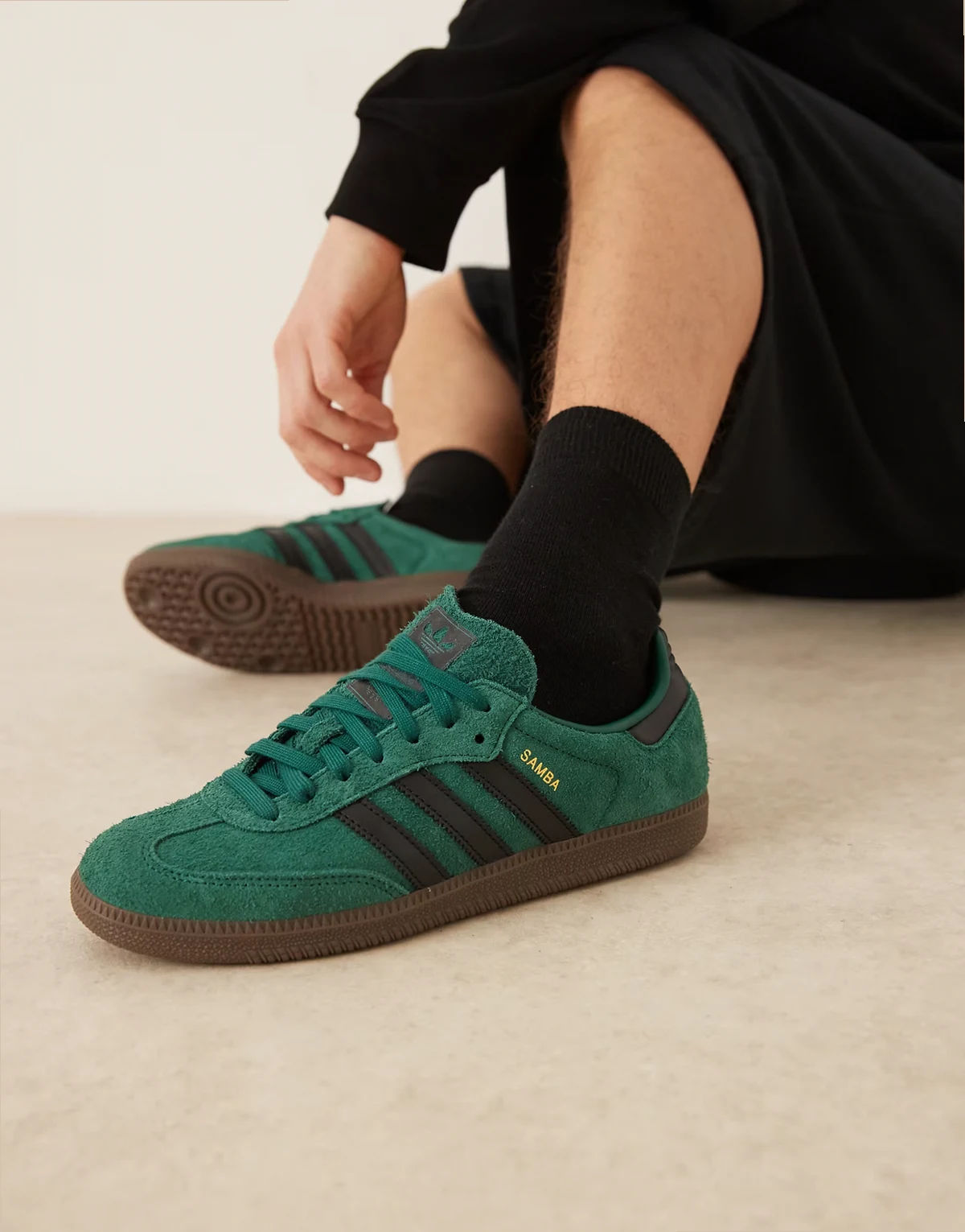 Samba OG sneakers in green and black