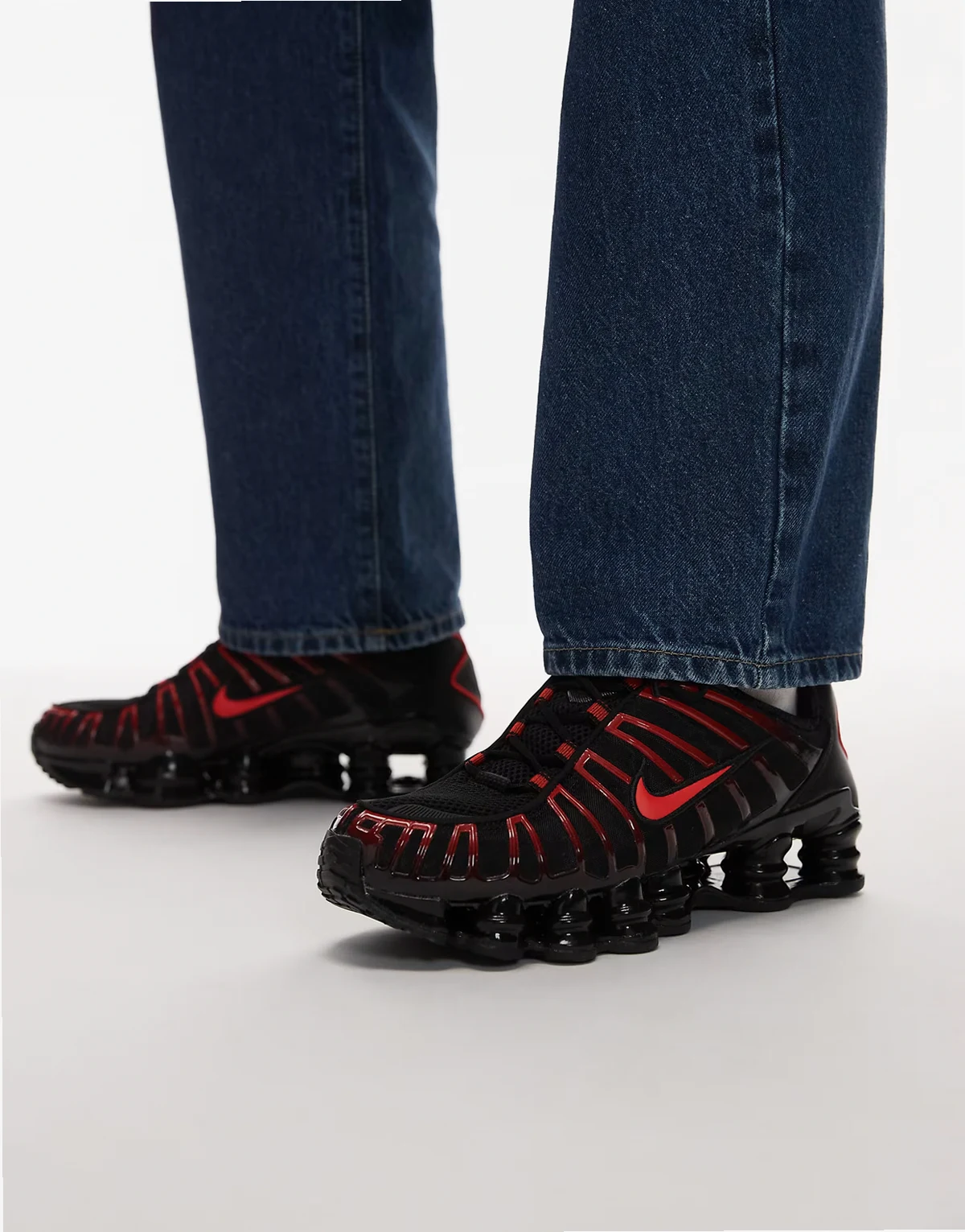 Shox TL sneakers in black and red