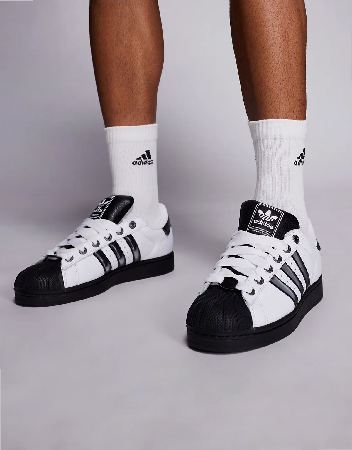 Superstar II sneakers in white and silver