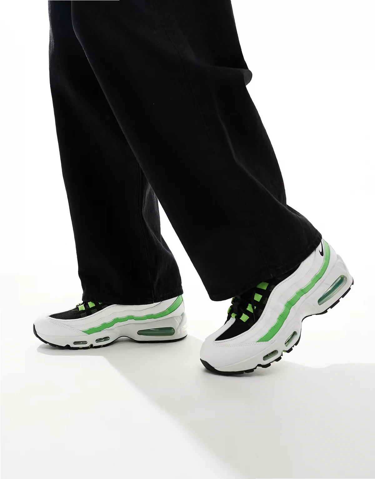 Air Max 95 OG sneakers in light gray and green