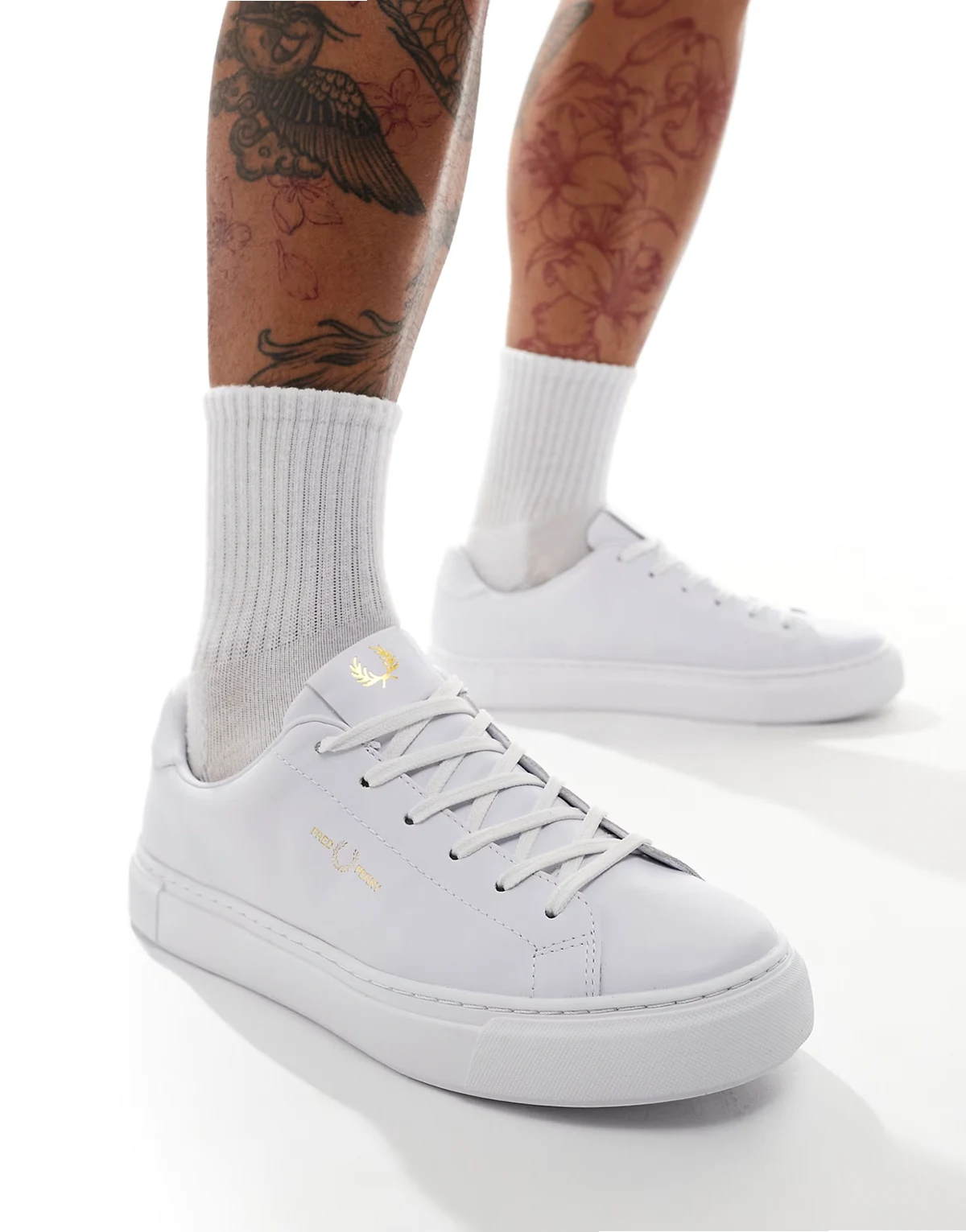 B71 leather sneakers in white