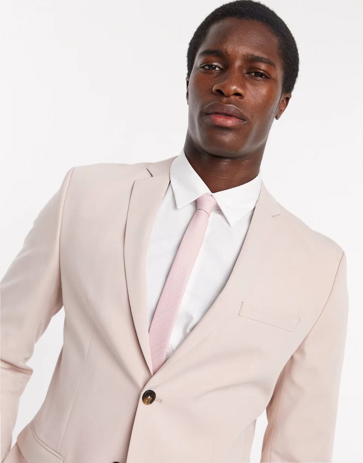 Premium suit jacket slim fit pink