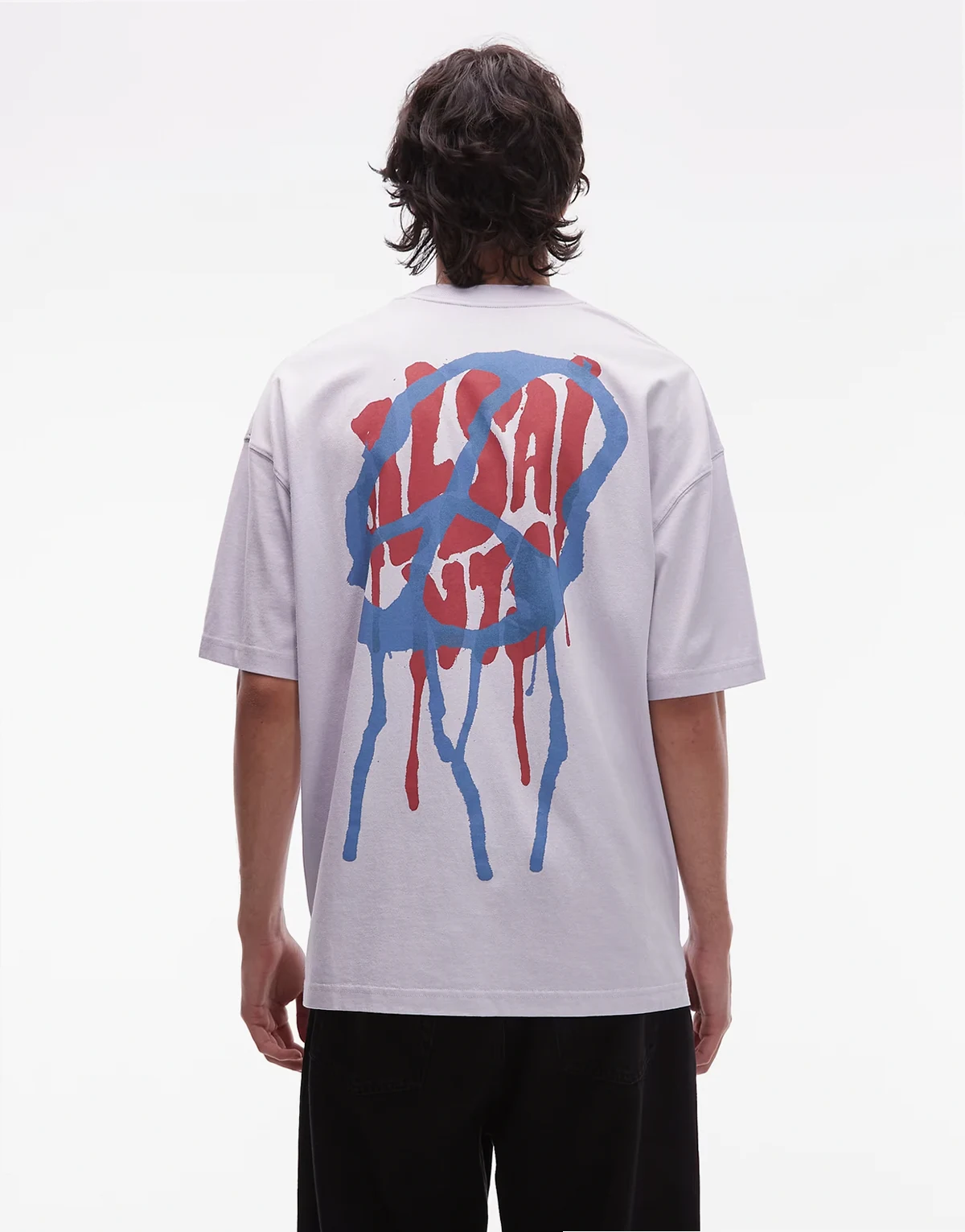 – Runner Peace – T-Shirt in Flieder mit Grafikprint