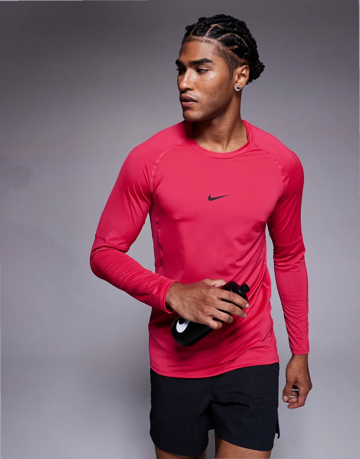 Pro DRI-Fit muscle fit long sleeve t-shirt in pink