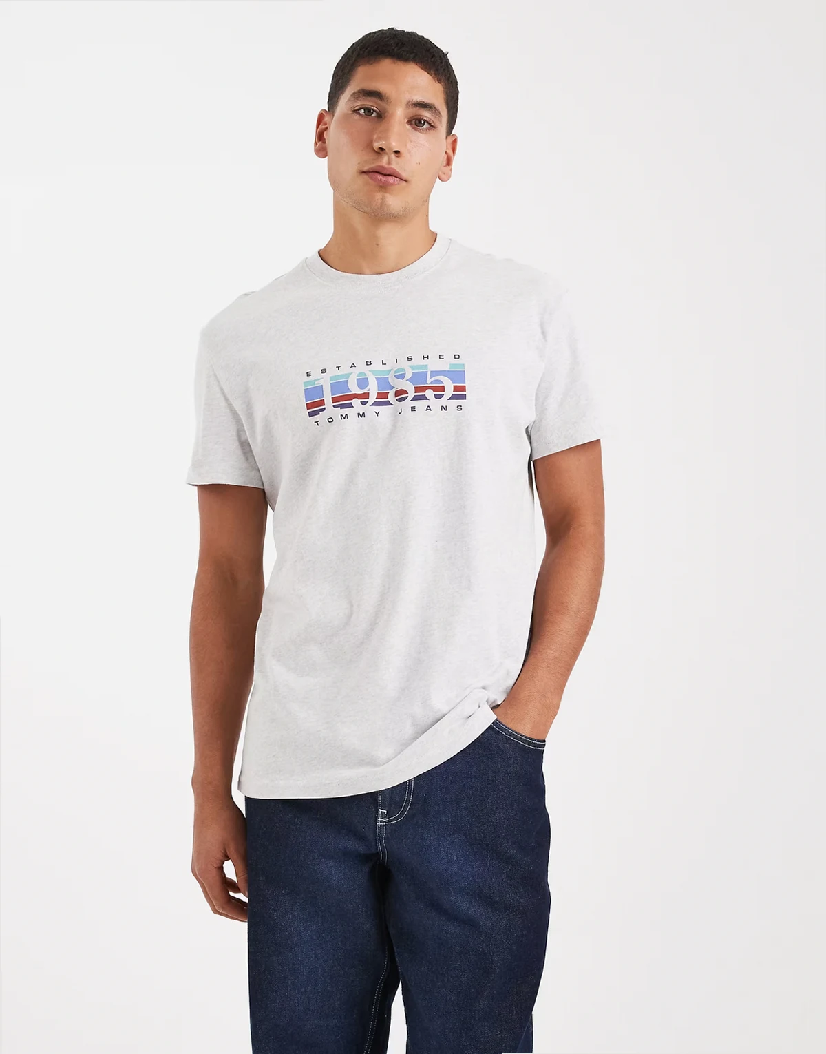 1985 graphic box logo t-shirt in gray