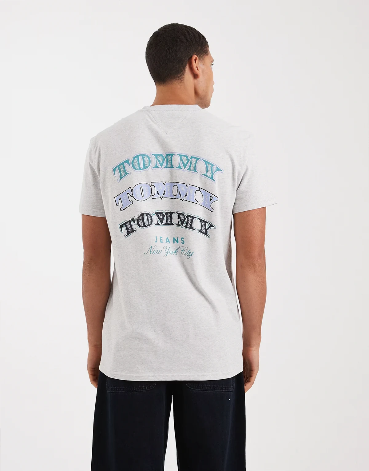 dollar stack logo t-shirt in light gray