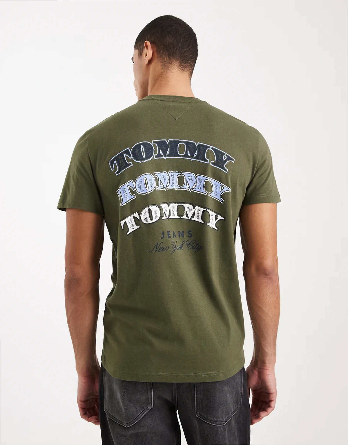 dollar stack logo t-shirt in dark green