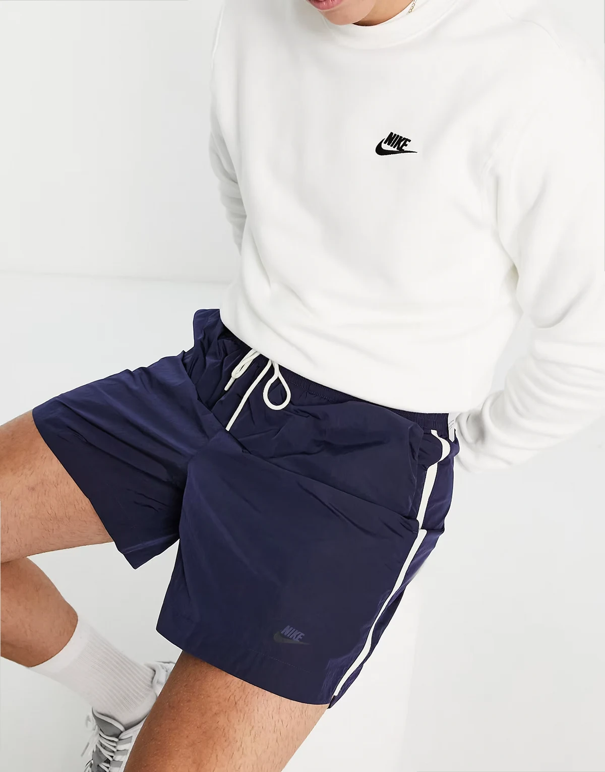 Club crew neck sweat in navy